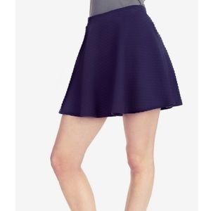 H&M Textured Navy Skater Skirt